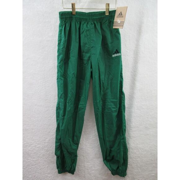 NWT Rare Adidas Vintage Nylon Rogue II Green Track Pants Youth Large - Picture 1 of 12
